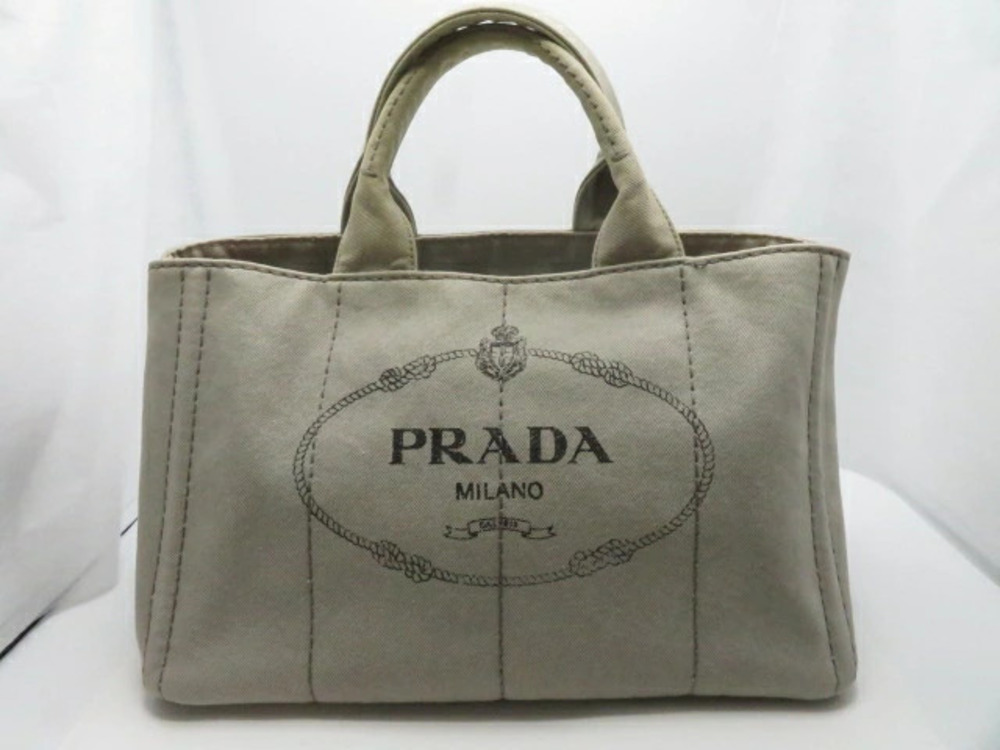 Prada Canapa handbag canvas gray